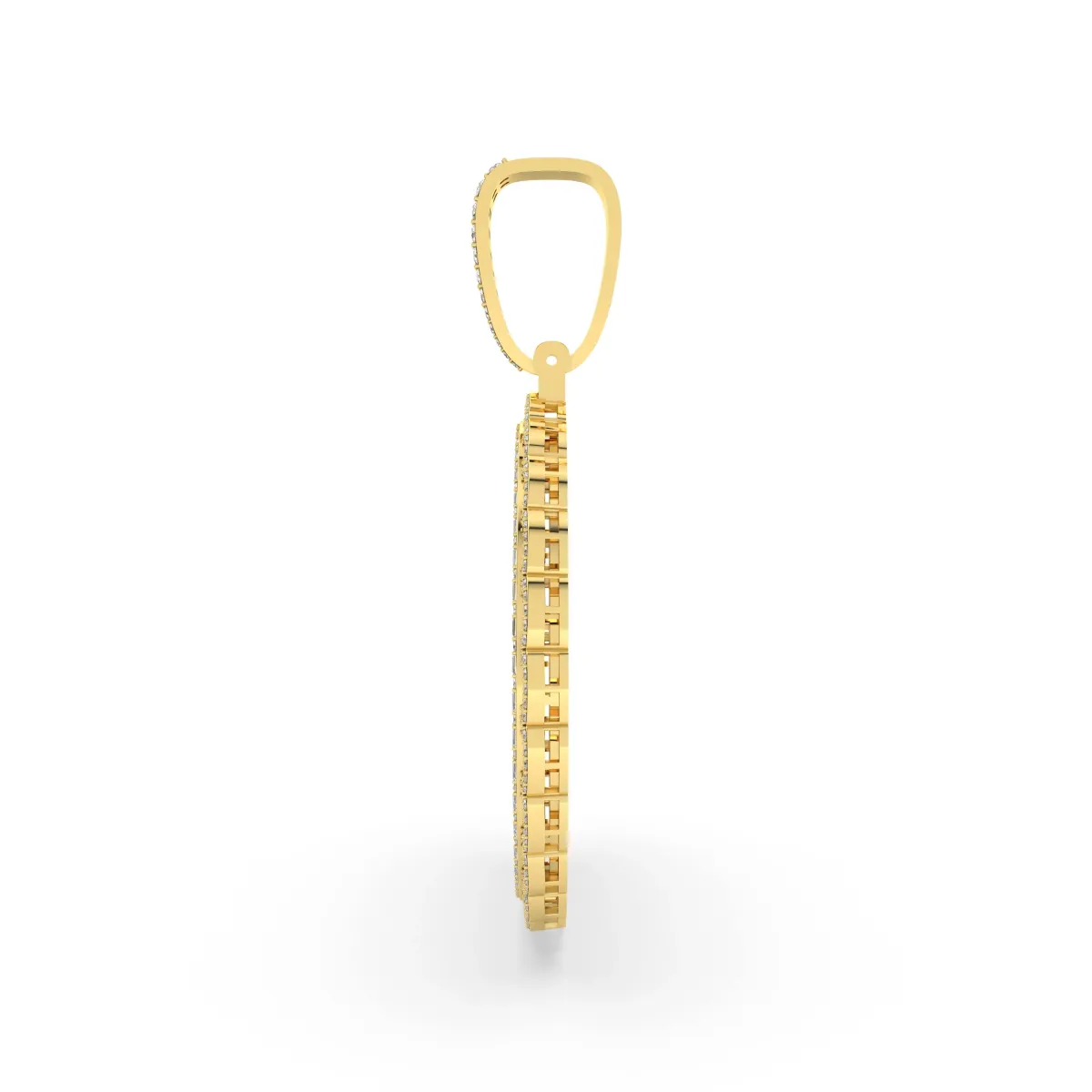 Natural Diamond Round Medallion Pendant For Men