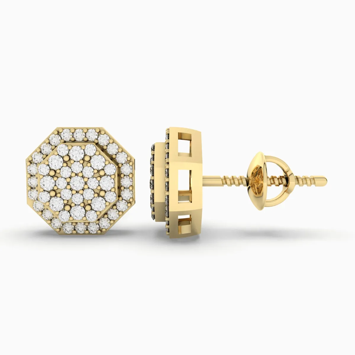 Natural Diamond Dainty Stud Earrings For Womens