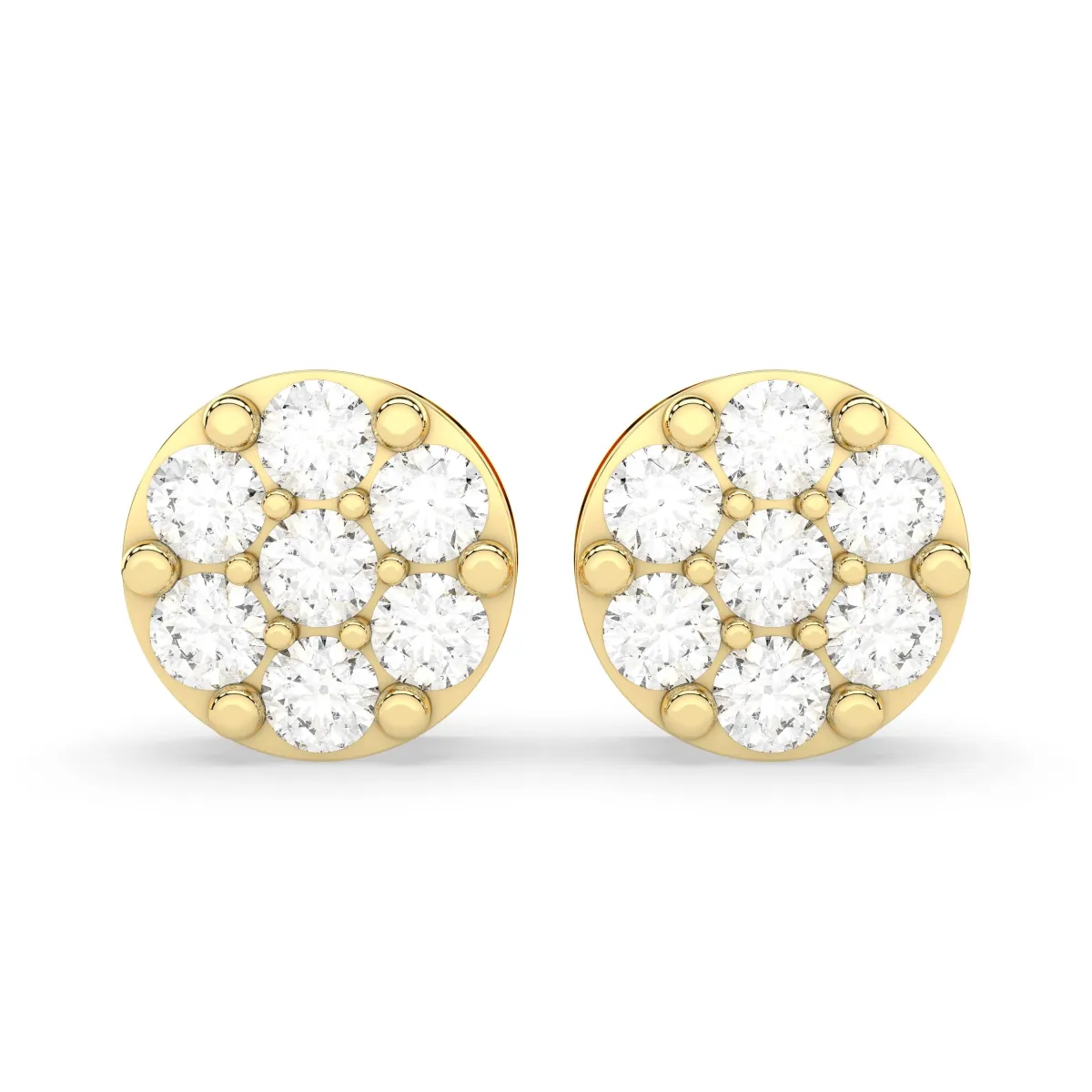 Radiant Halo Lab Grown Diamond Stud Earrings