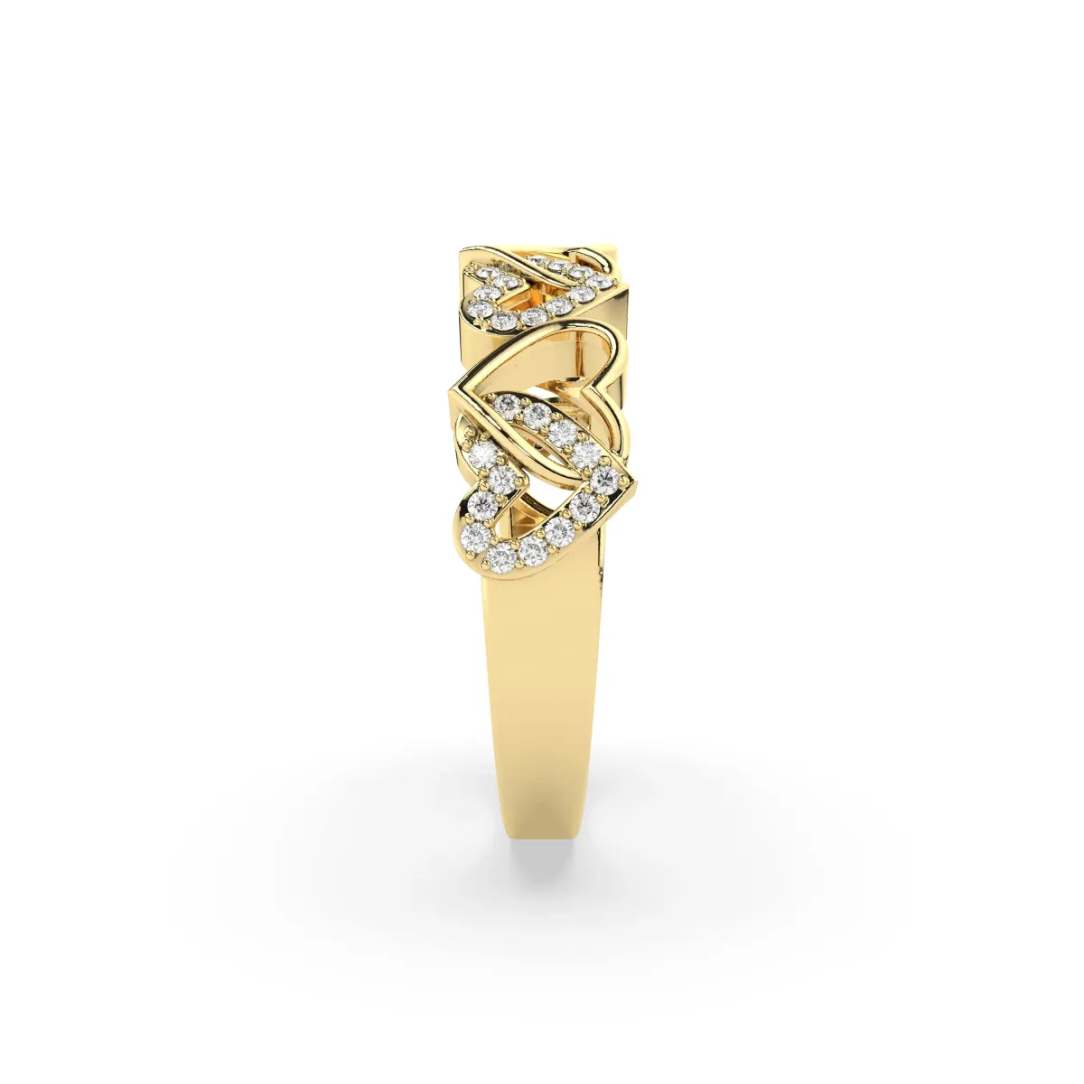 Stackable Heart Natural Diamond Ring