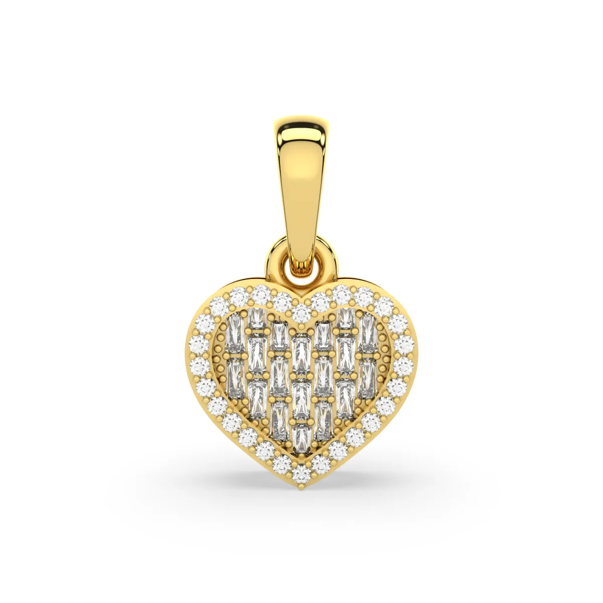 Mini Hearts Natural Diamond Pendant For Women