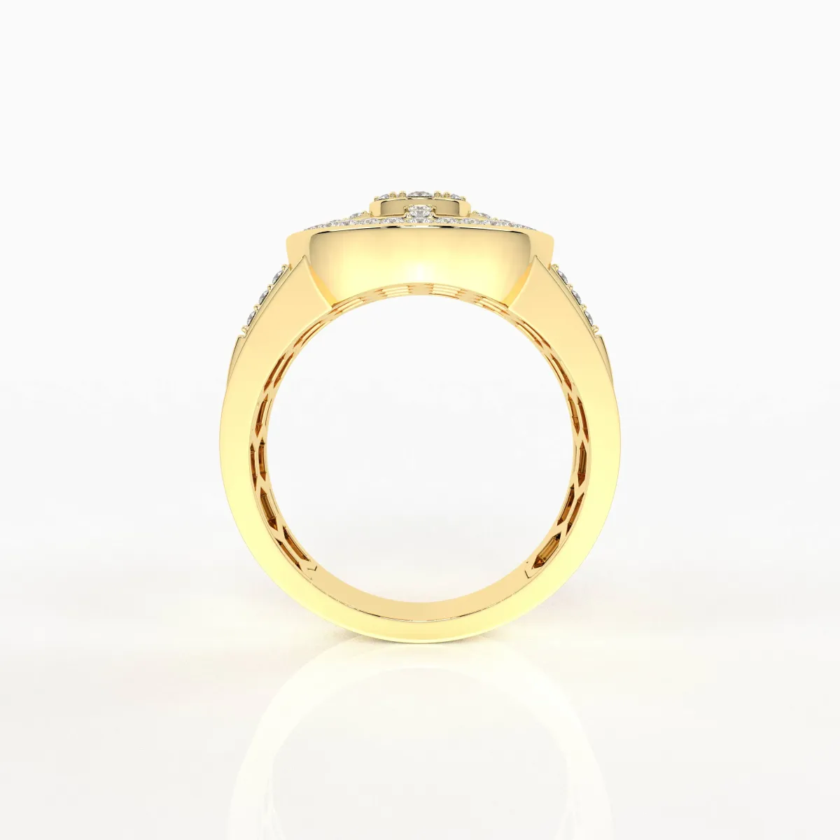 Stackable Gold Natural Diamonds Ring