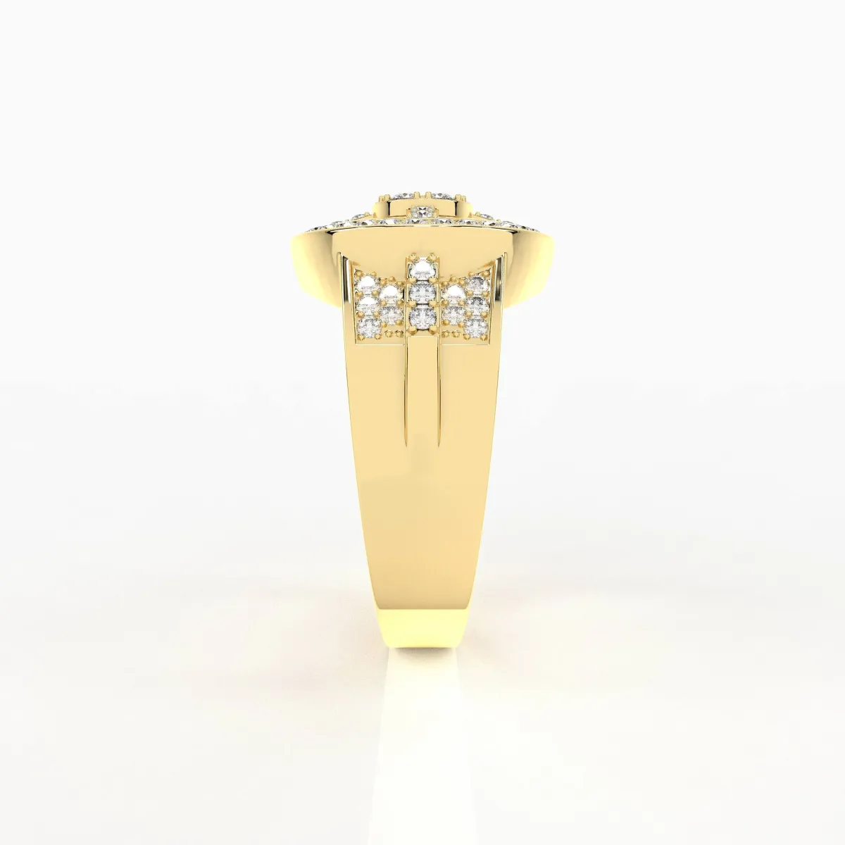 Stackable Gold Natural Diamonds Ring
