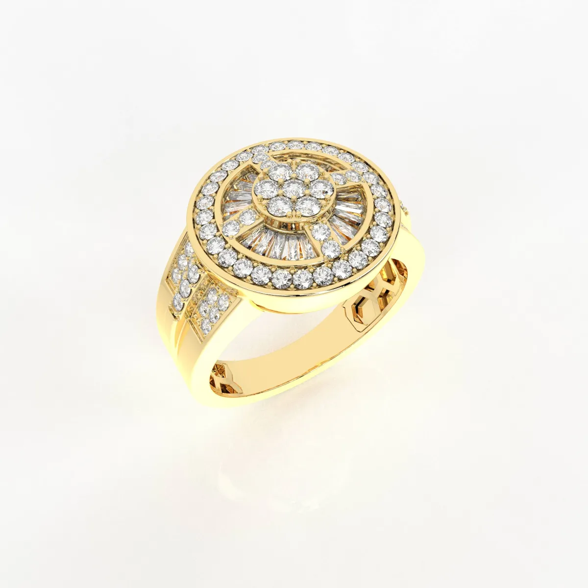Stackable Gold Natural Diamonds Ring