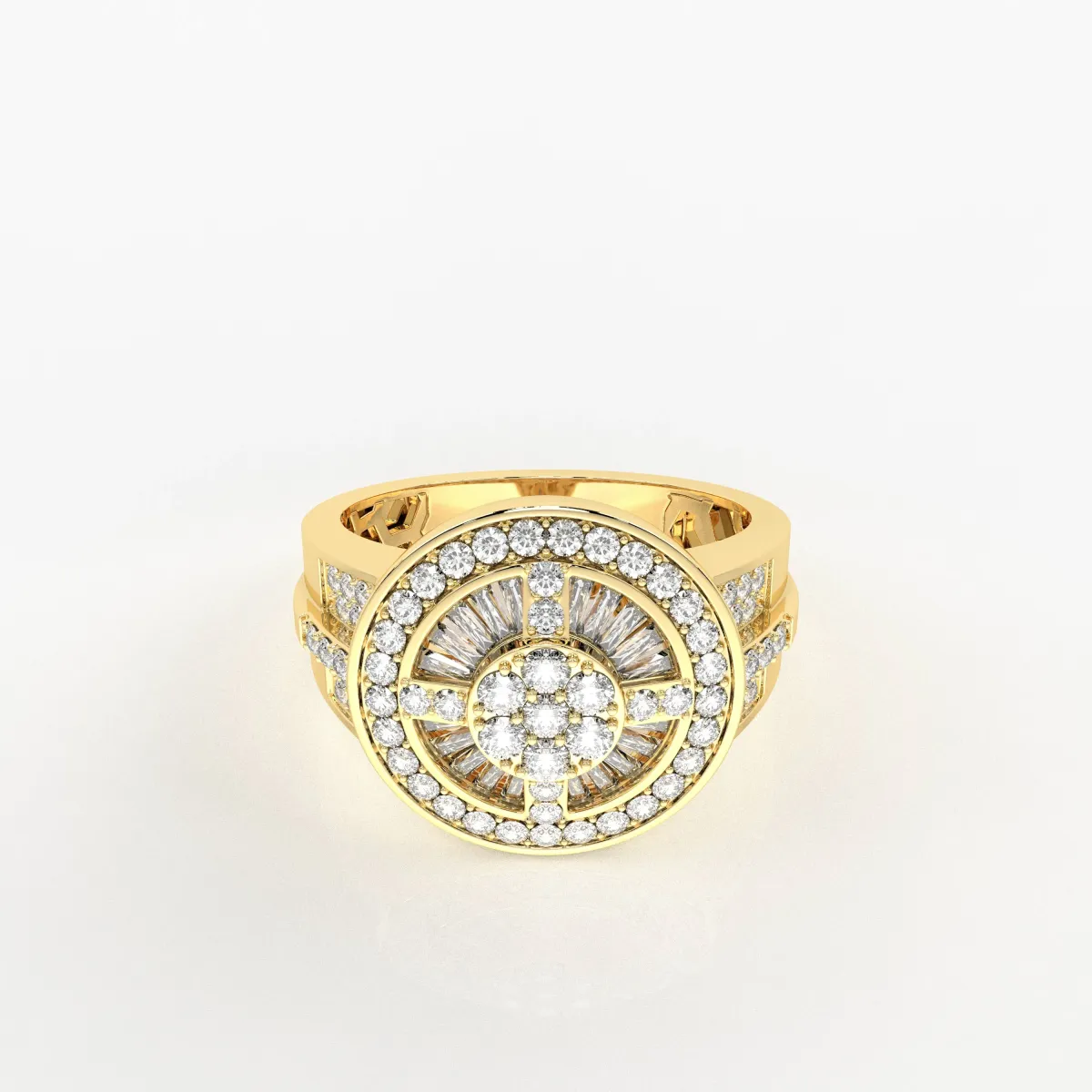 Stackable Gold Natural Diamonds Ring