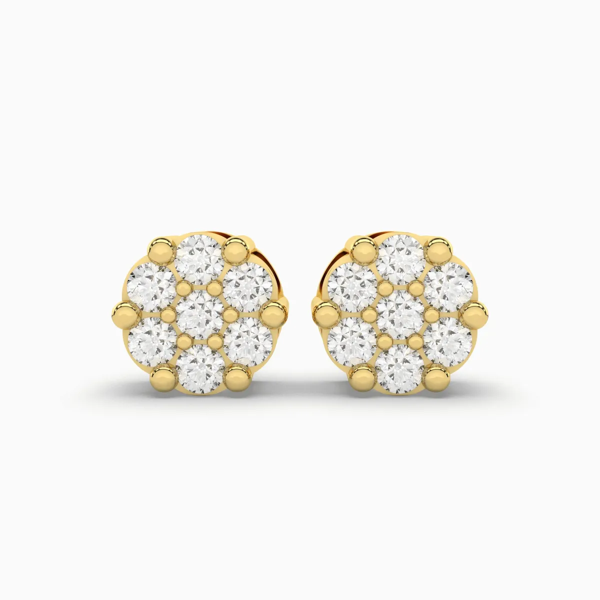 Radiant Bloom Natural Diamond Earrings
