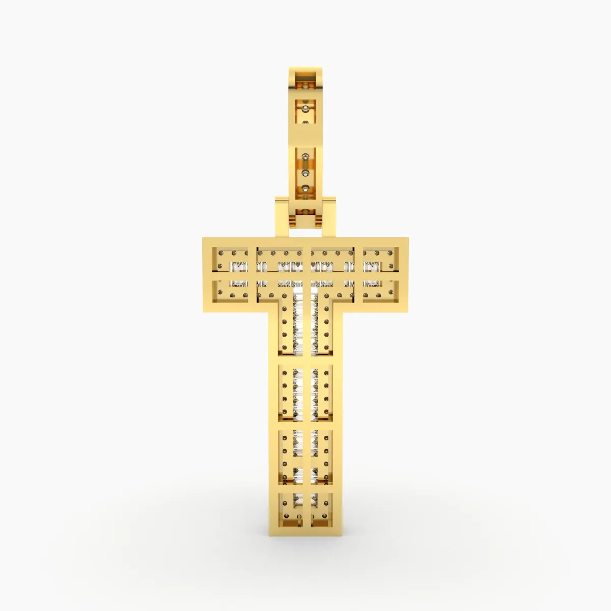 Letter T Initial Baguette And Round Natural Diamond Pendant