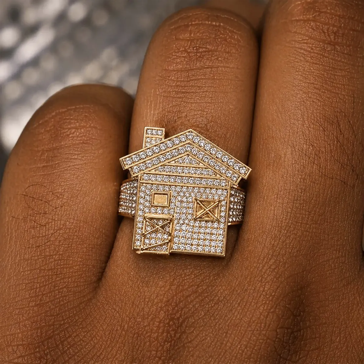 Alva Mens Trap House 1.39 CT Natural Diamond Ring