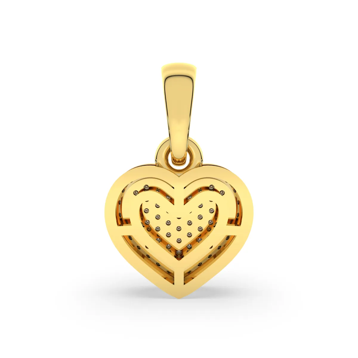 Women'S Heart Shape Natural Diamond Pendant