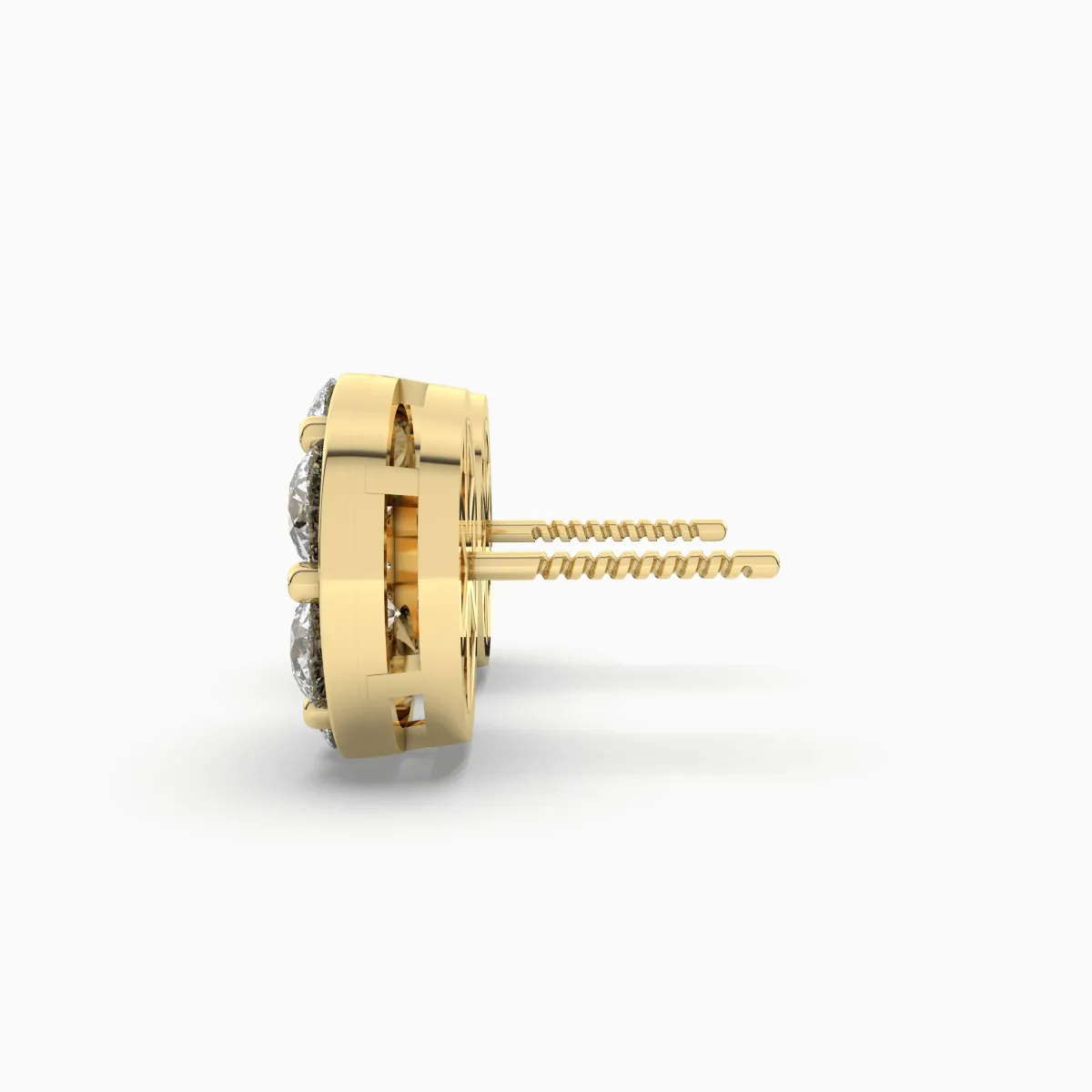 Round And Round Natural Diamond 2.87 CT.T.W Stud Earring