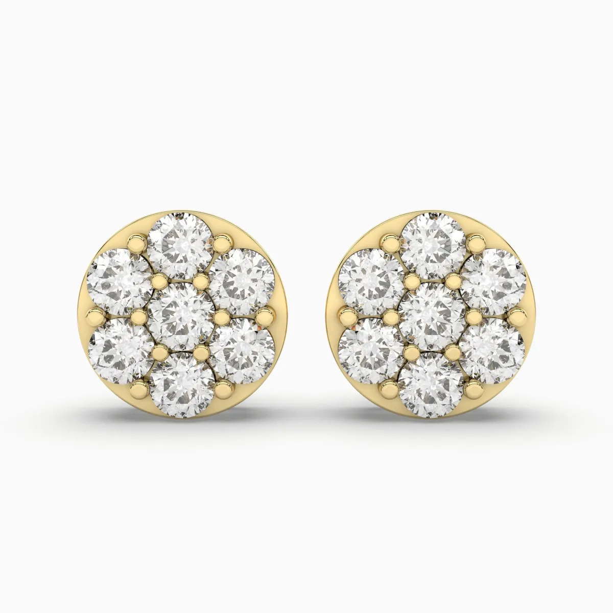 Round And Round Natural Diamond 2.87 CT.T.W Stud Earring