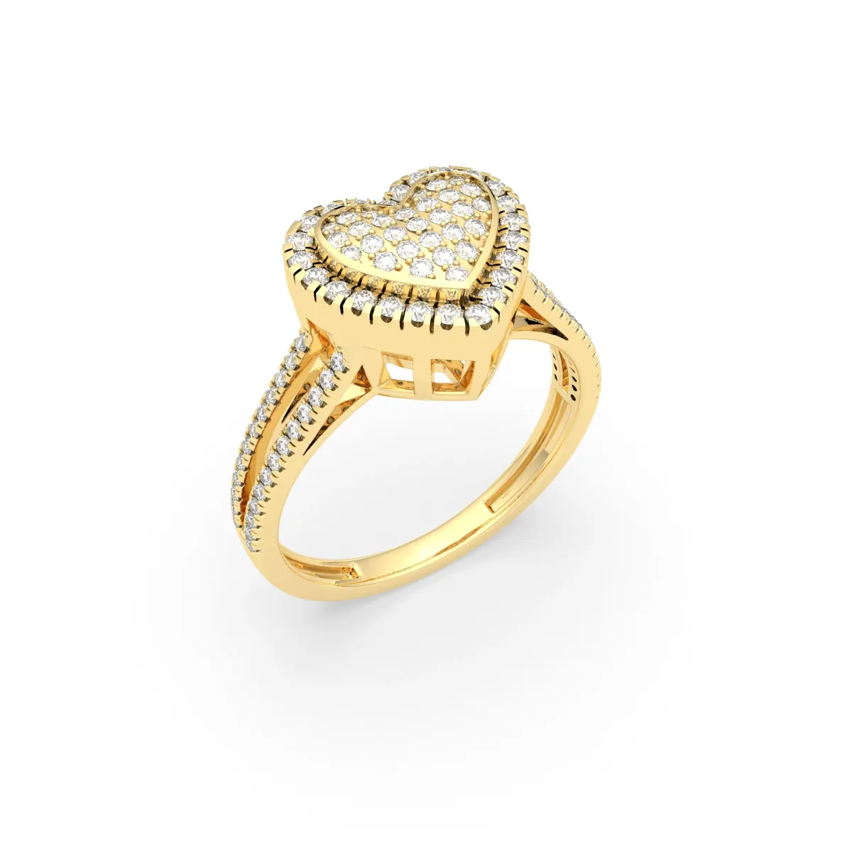 Natural Diamond Heart Engagement Rings