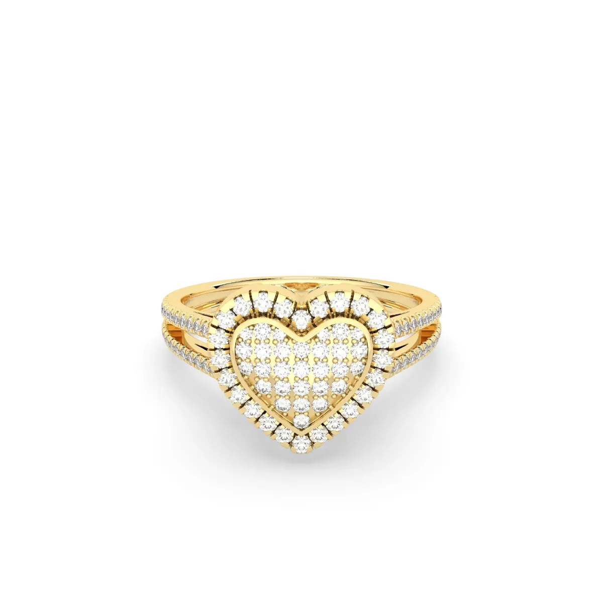 Natural Diamond Heart Engagement Rings