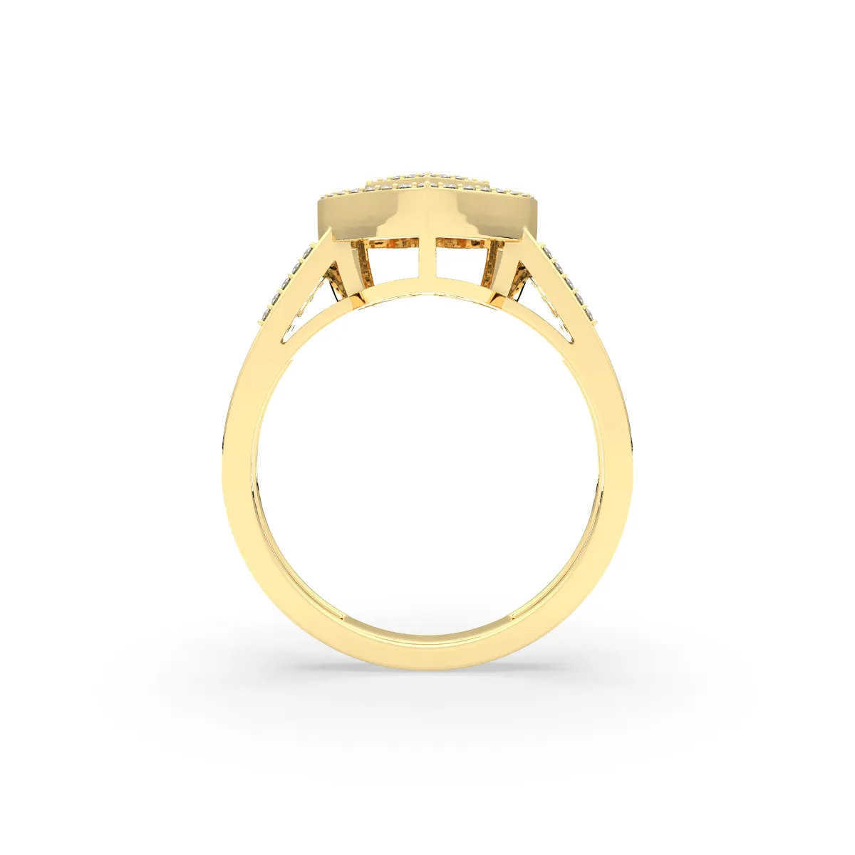 Round Natural Diamond Promise Heart Ring