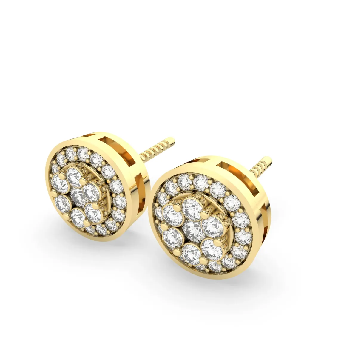 Punky 0.23CT.T.W Natural Diamond Stud Earrings