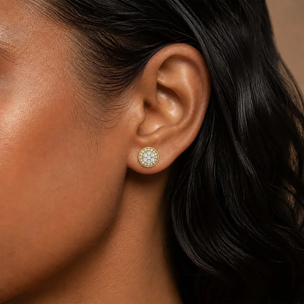 Punky 0.23CT.T.W Natural Diamond Stud Earrings