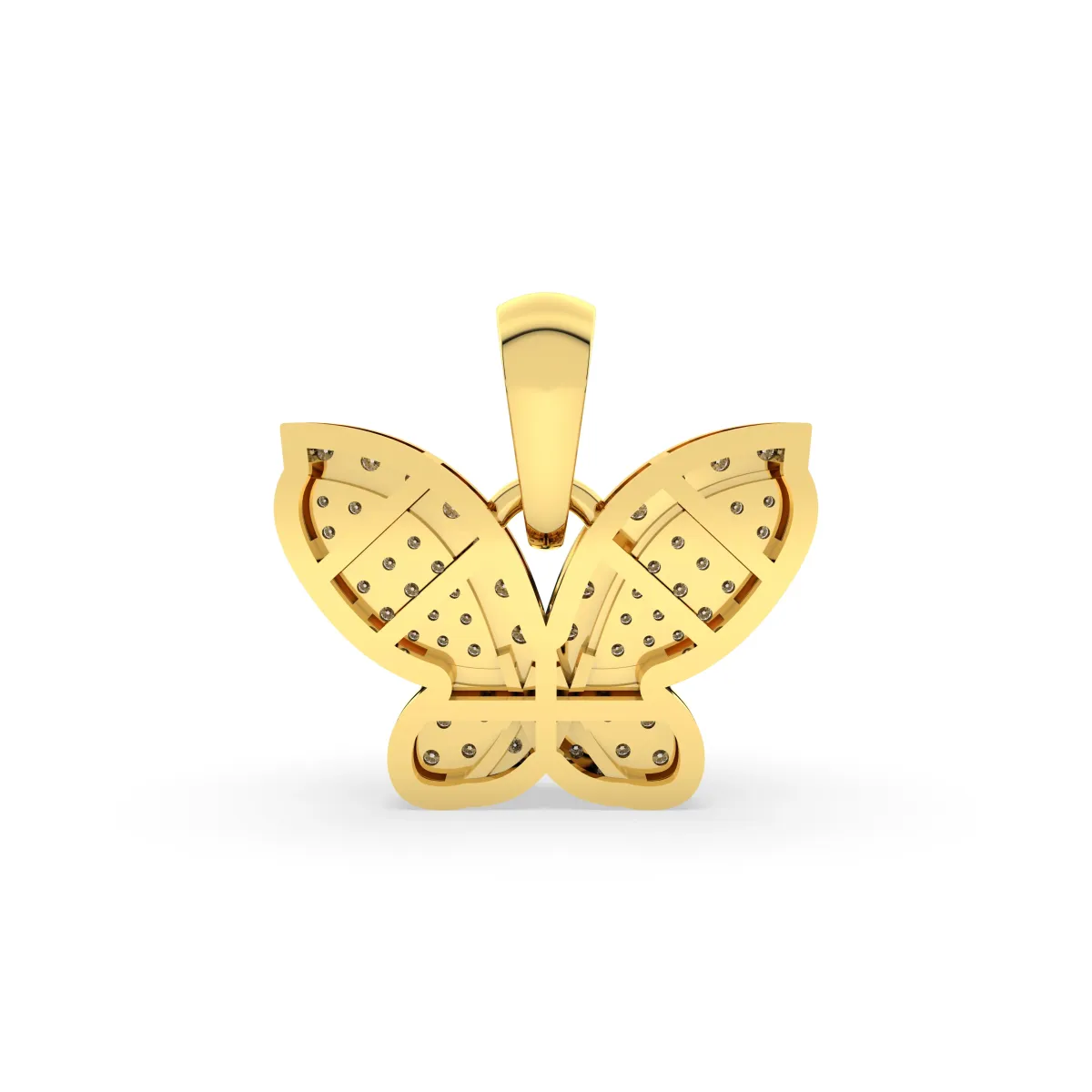 Butterfly Pendant With Natural Diamonds