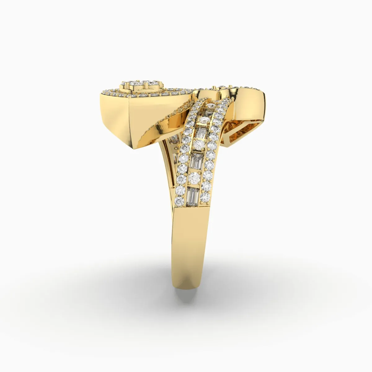 2 Hearts True Love Natural Diamond Cocktail Ring