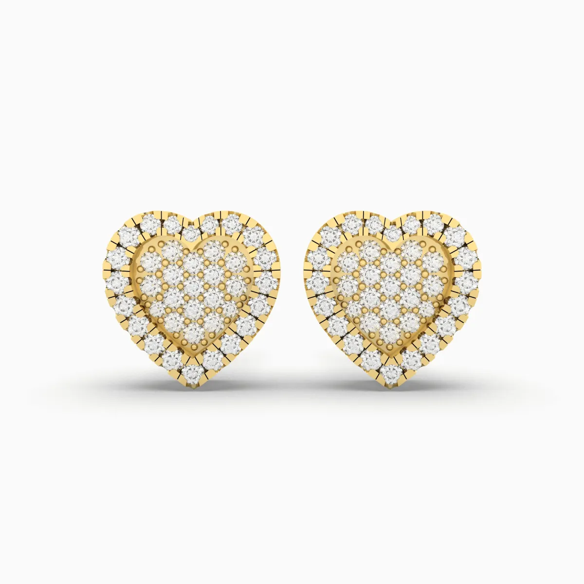 Heart Natural Diamond Earrings-Elegance For Every Heartbeat