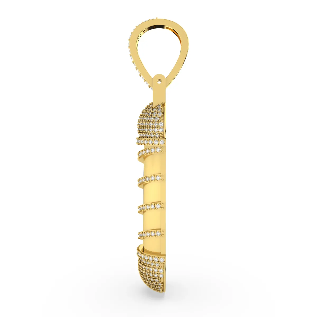 Men'S Bullet Natural Diamond Pendant