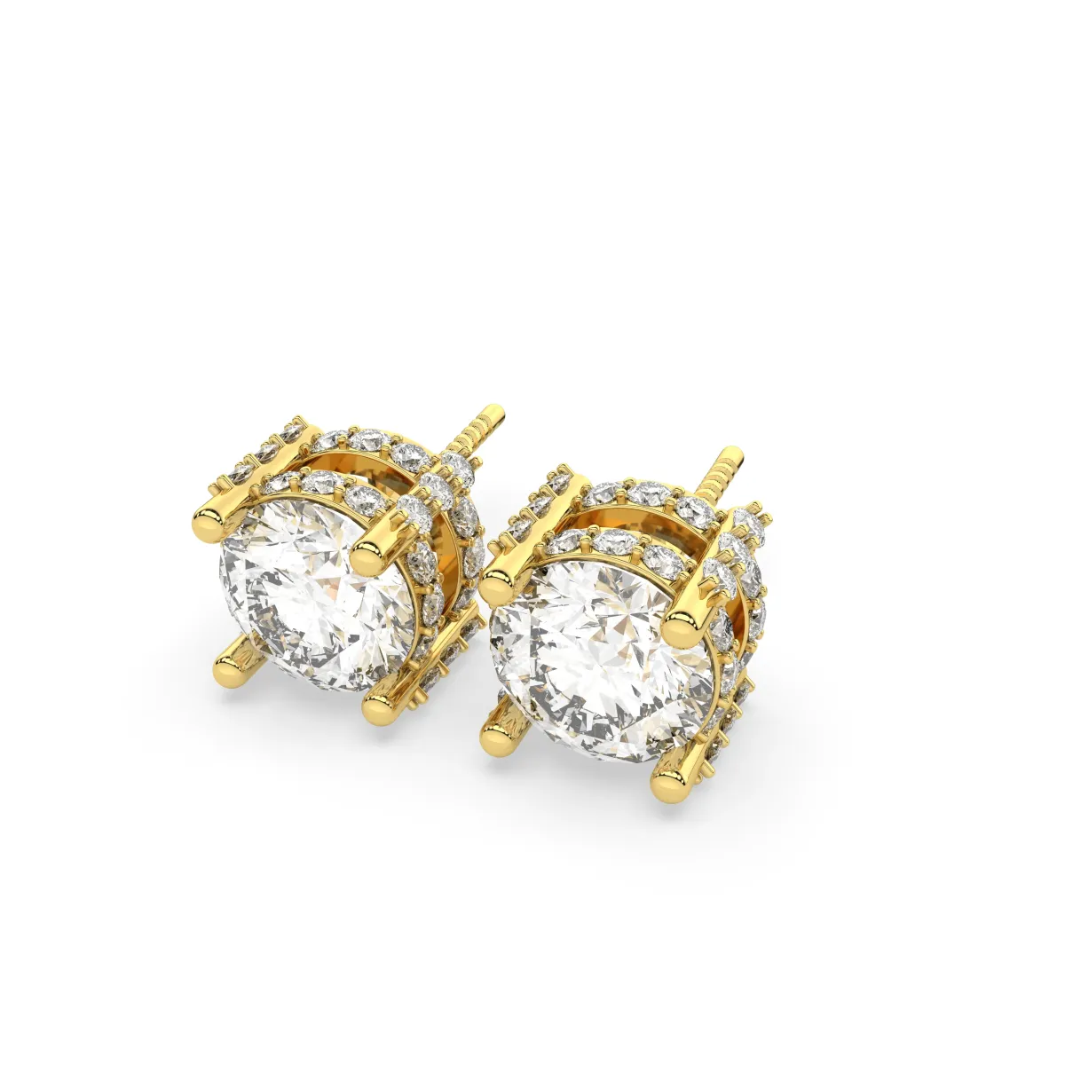Constella Round Cut Stud Earrings