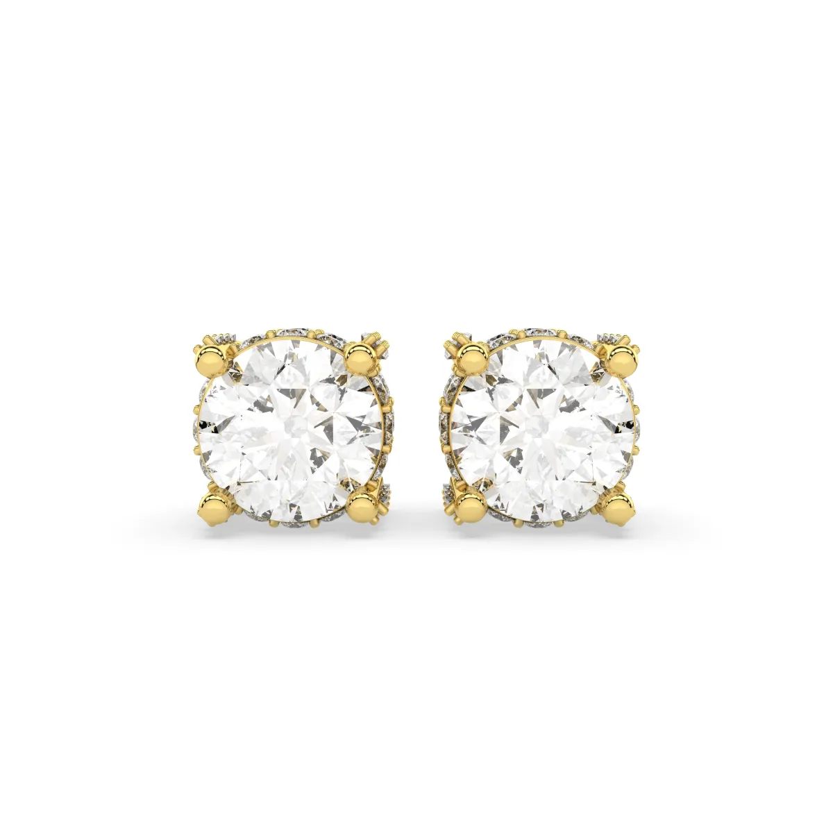 Constella Round Cut Stud Earrings