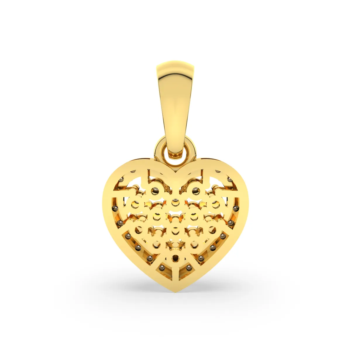 Pave Cubic Heart Pendant