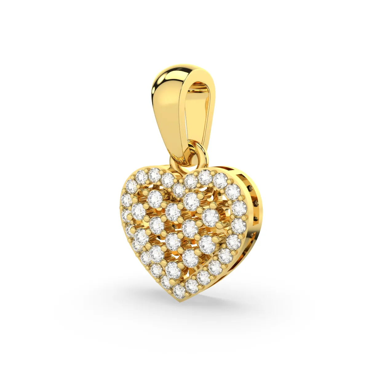 Pave Cubic Heart Pendant