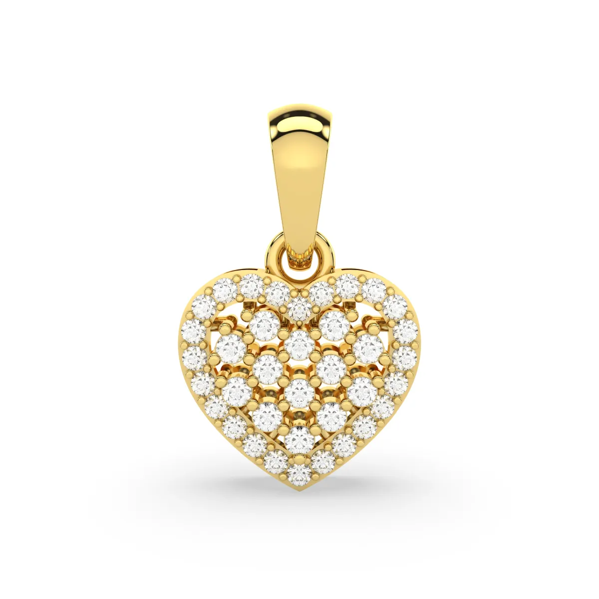 Pave Cubic Heart Pendant