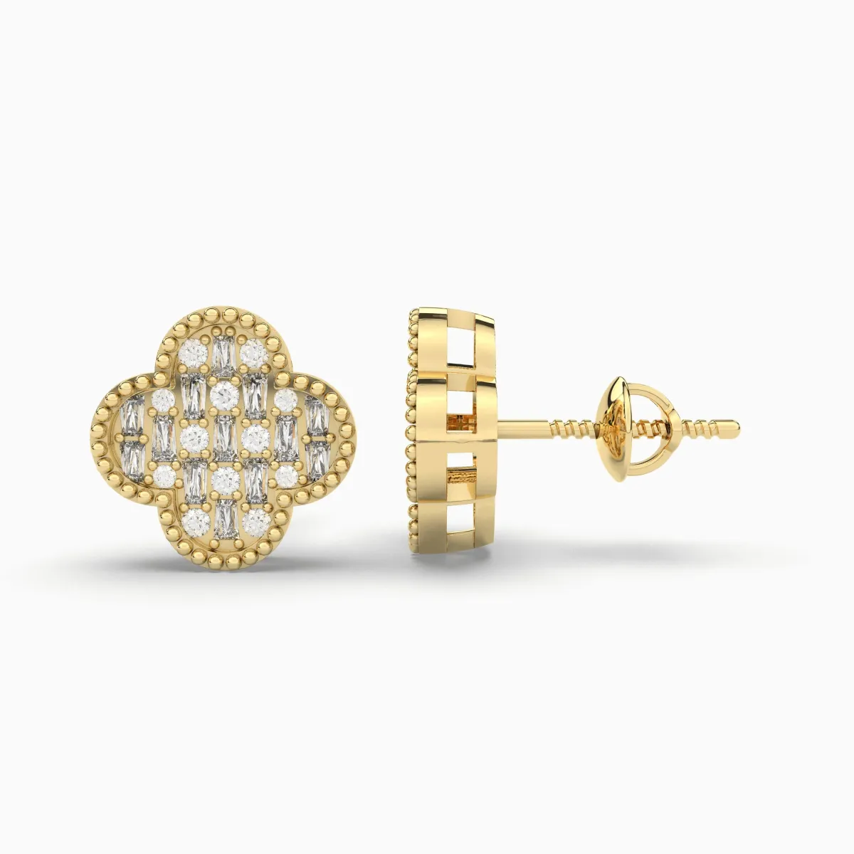 Lovely Blossom Natural Diamond Stud Earring