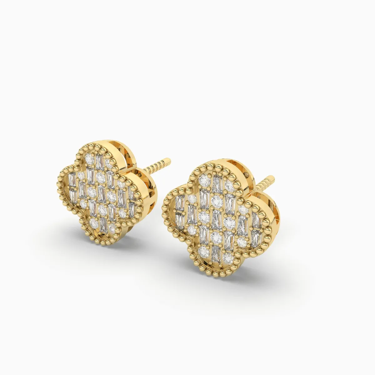 Lovely Blossom Natural Diamond Stud Earring