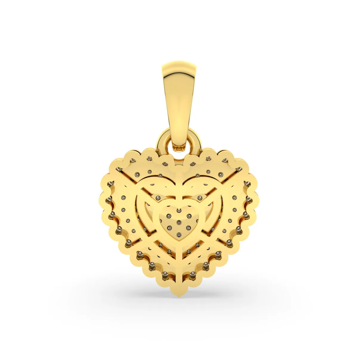 Pave Heart Natural Diamond Pendant