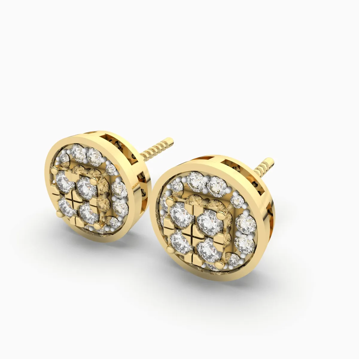 0.25 CT.T.W Gold Round Natural Diamond Stud Earring