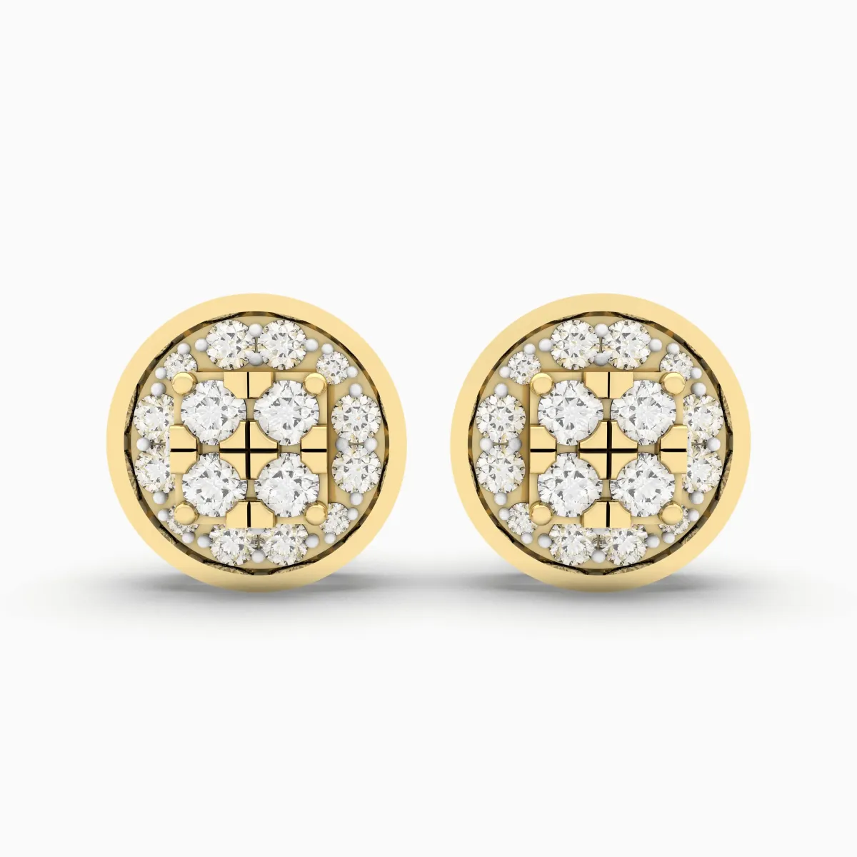 0.25 CT.T.W Gold Round Natural Diamond Stud Earring