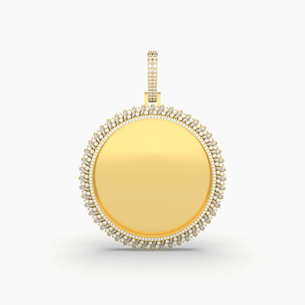 Natural Round Diamond Memory Or Picture Pendant