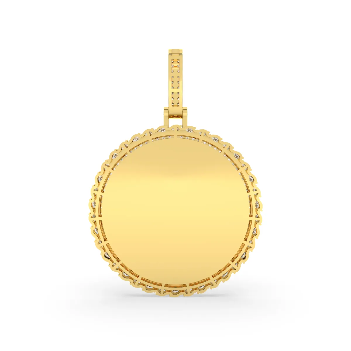 Men'S Party Wear Round Cut Lab Grown Diamond Pendant