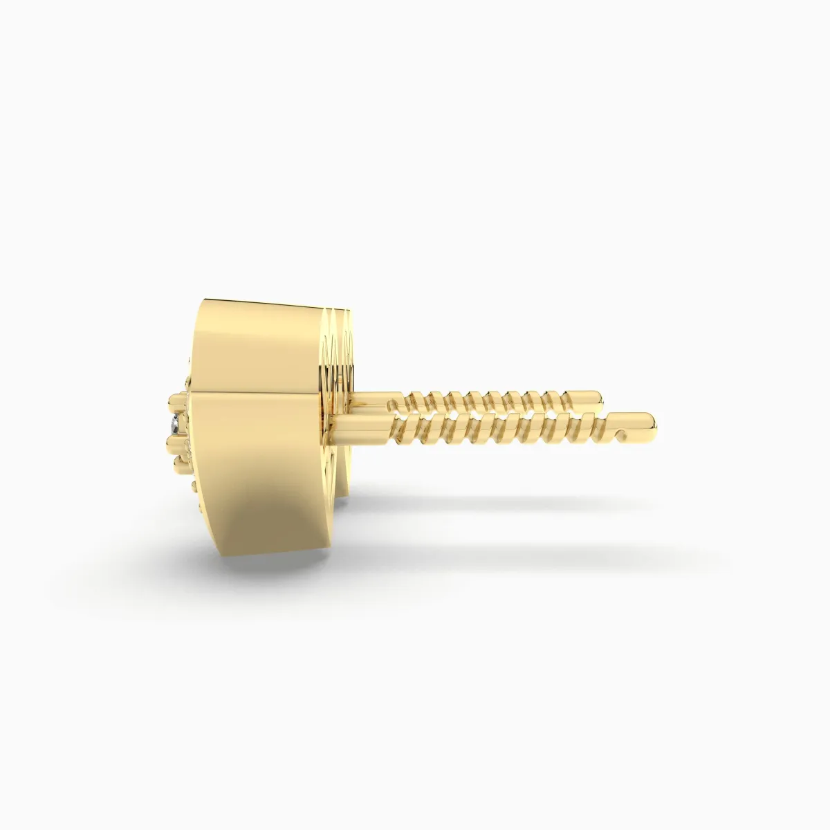 Sparkling Heart Halo Natural Diamond Stud Earrings For Women