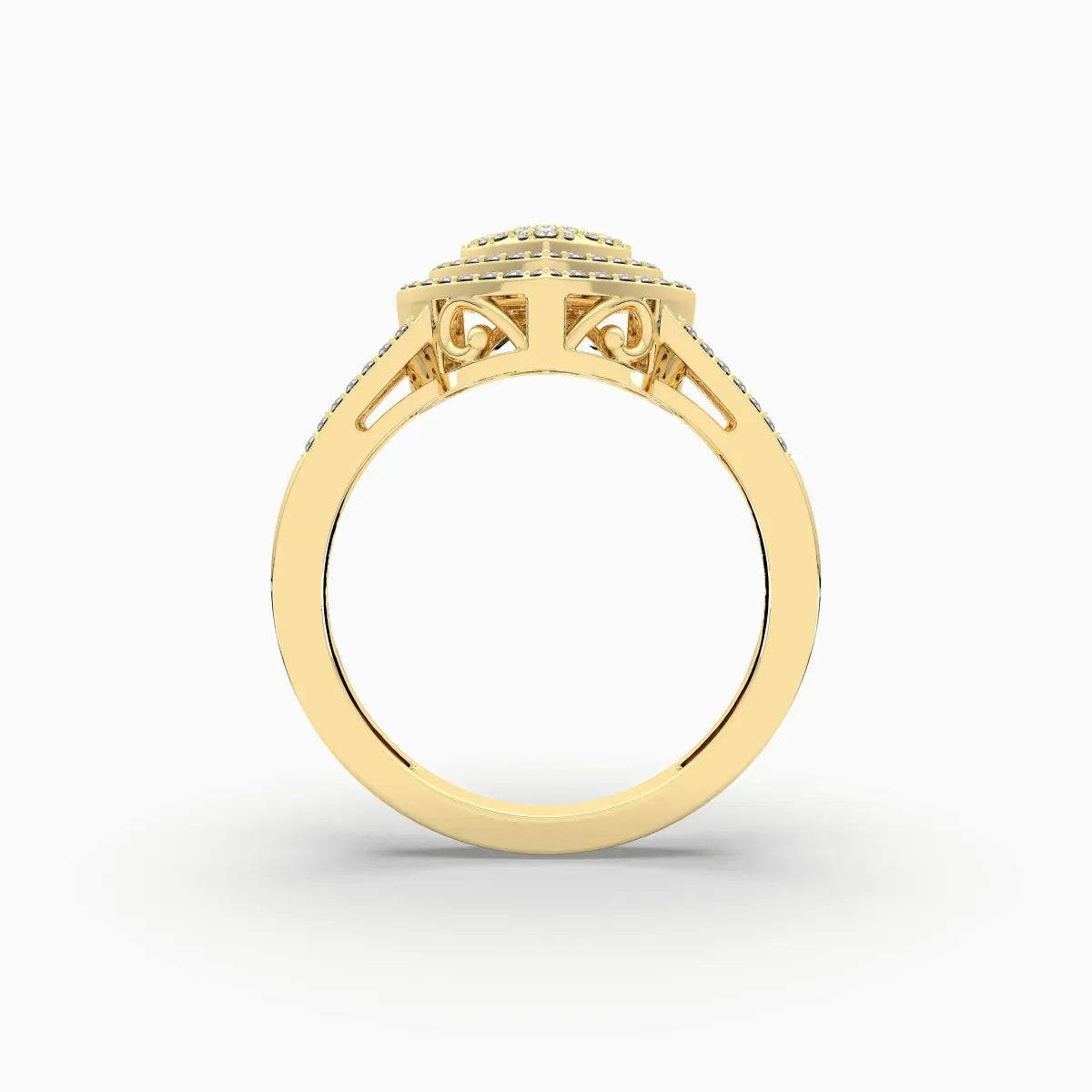 Promise Heart Shape Natural Diamond Engagement Ring