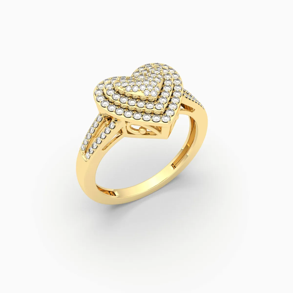 Promise Heart Shape Natural Diamond Engagement Ring