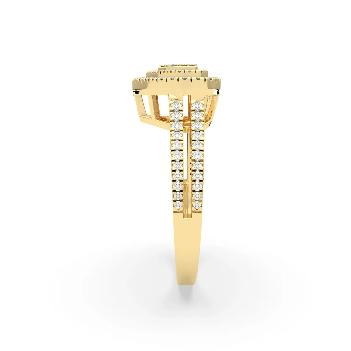 Natural Diamond Ring For Women Heart Design