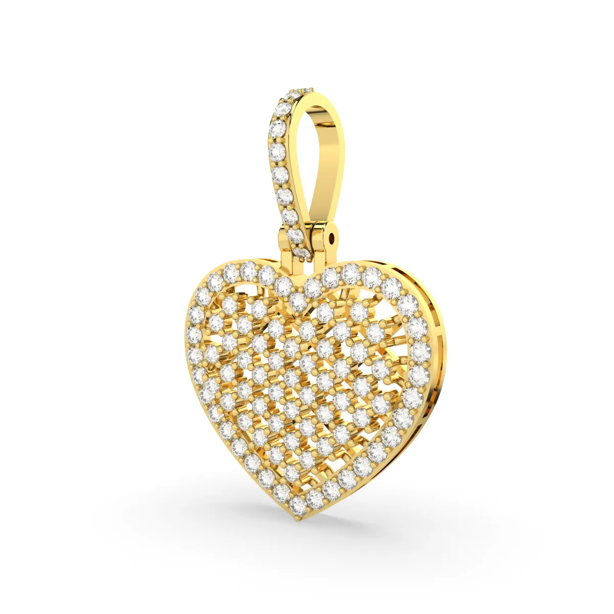 Natural Diamond Pavé Heart Pendant