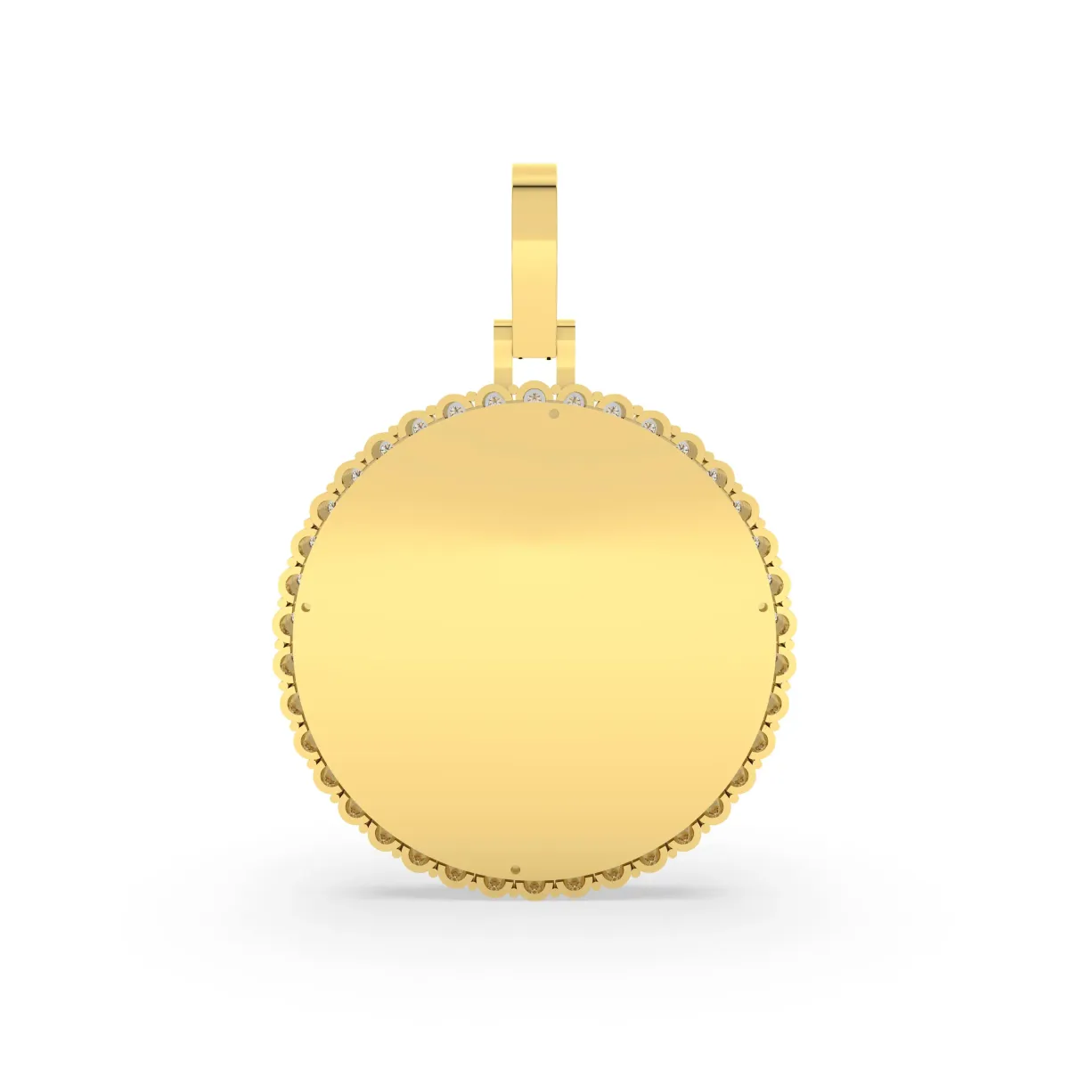 Round Natural Diamond Memory Picture Pendant
