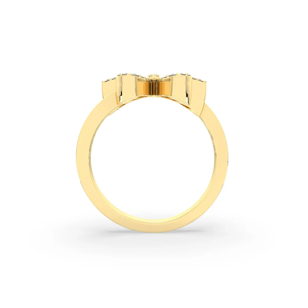 Classic Buttercup Butterfly Natural Diamond Ring