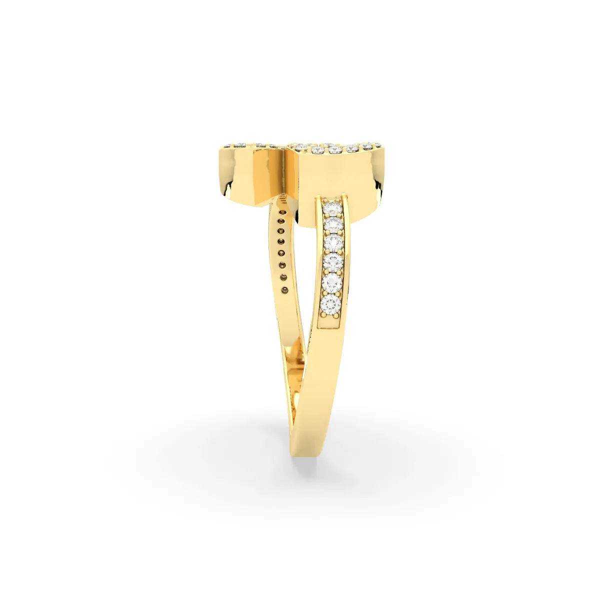 Classic Buttercup Butterfly Natural Diamond Ring