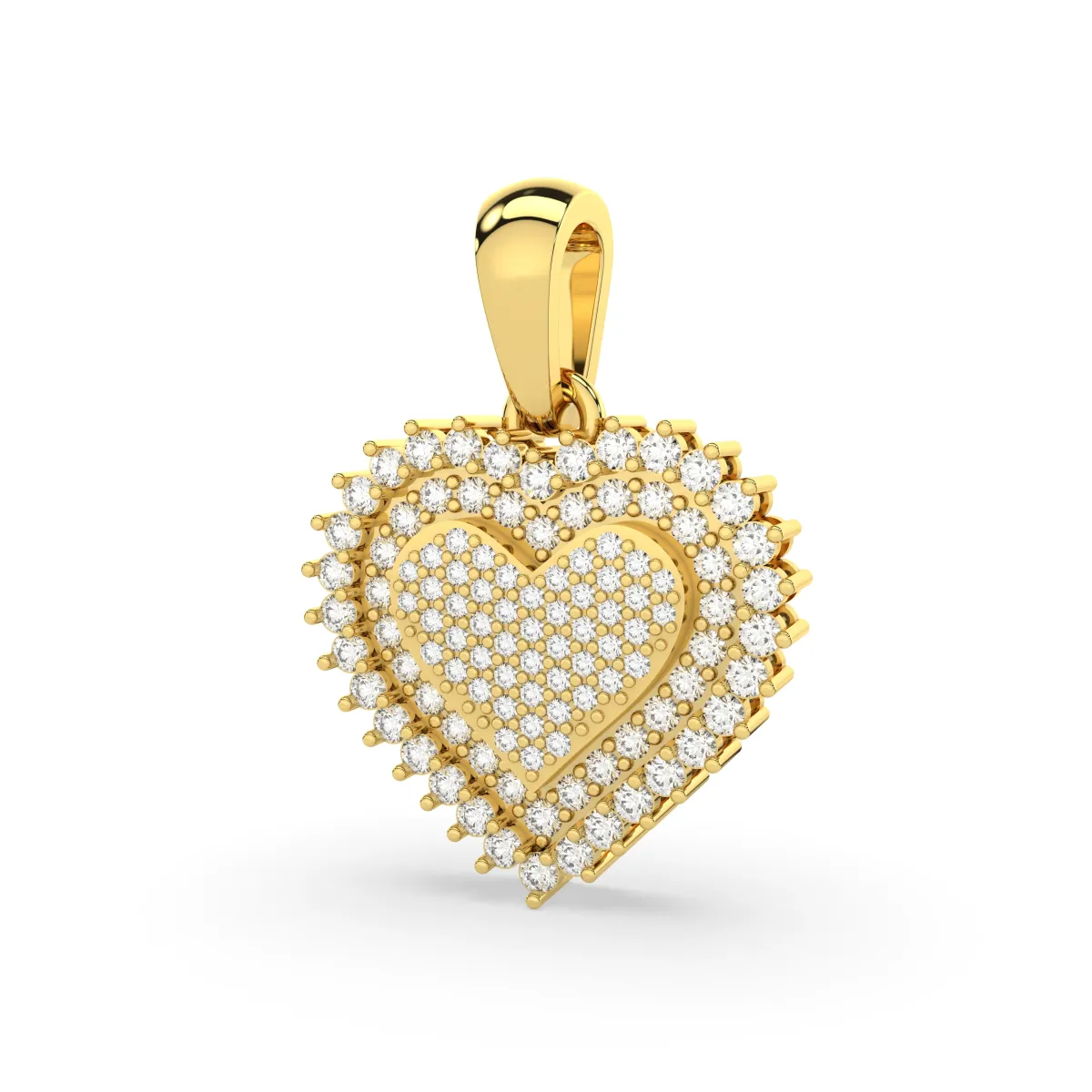 Alluring Heart Pendant With Natural Diamond Accents