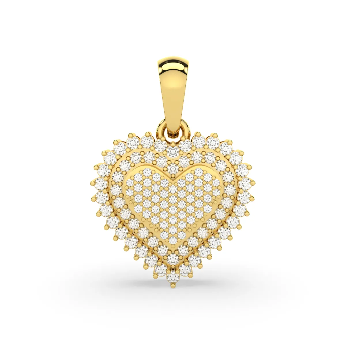 Alluring Heart Pendant With Natural Diamond Accents