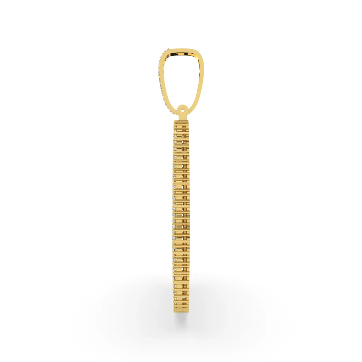 Round Natural Diamond Picture Pendant For Unisex