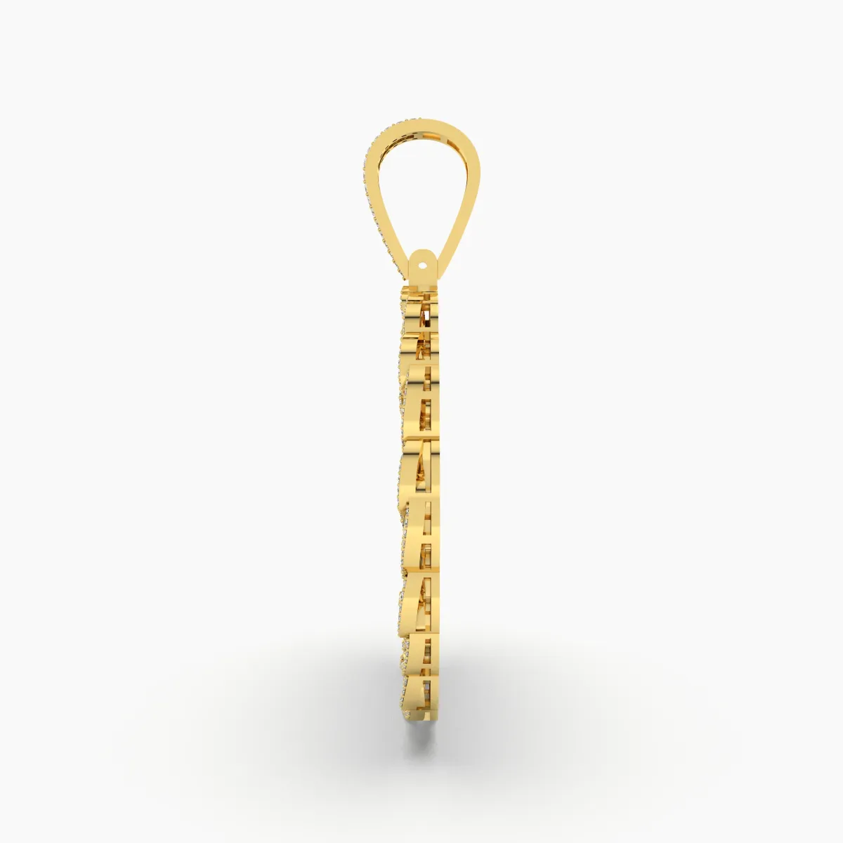 Natural Diamond Picture Or Memory Pendant With Infinity-Link Style Border