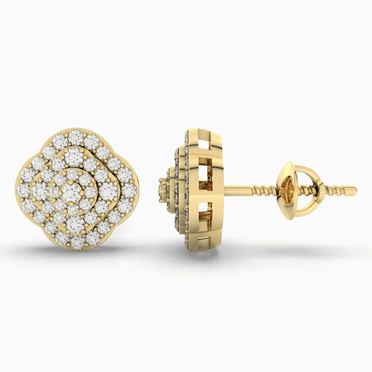 Charming Radiance Natural Diamond Studs Earrings