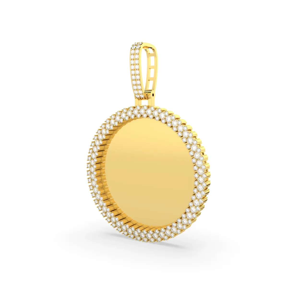 Iced-Out Medallion Memorial Picture Pendant